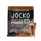 Jocko Fuel proteína de suero chocolate en botella para recuperación post-entrenamiento
