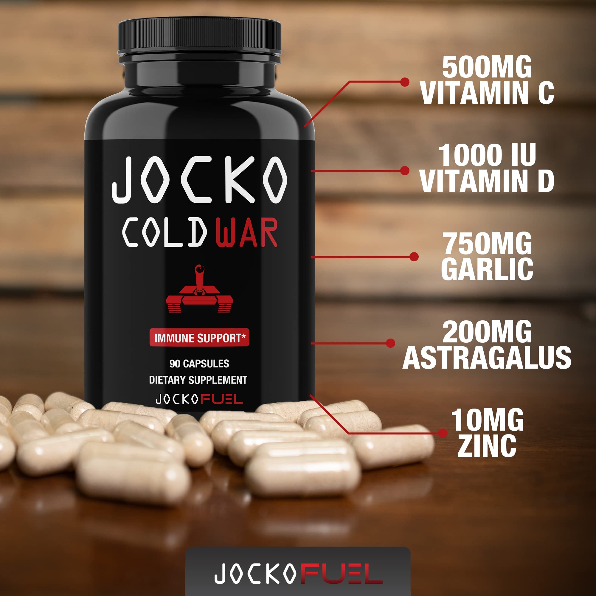 Jocko Fuel vitamina D3 en cápsulas para equilibrio del sistema inmunitario
