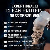 Textura cremosa de Jocko Fuel Whey Protein Banana Cream en vaso.