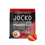 Envase de Jocko Fuel para almacenamiento seguro de proteína de suero.