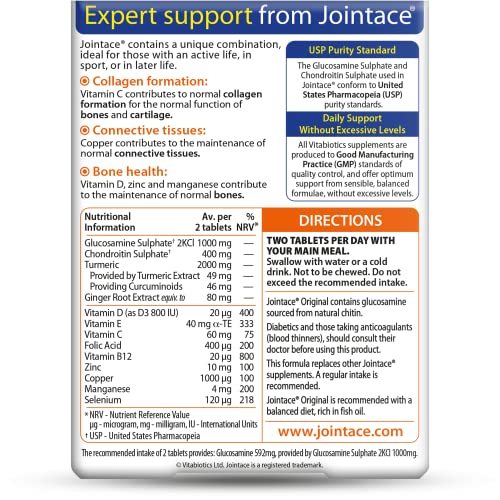 Jointace: detalle trasero, etiqueta legible para identificar ingredientes.