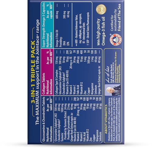 Jointace Max Tabletas, omega-3, aporte de ácidos grasos esenciales.