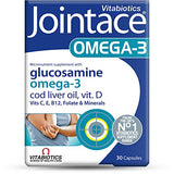Jointace Omega-3: etiqueta frontal para identificar contenido y dosis.