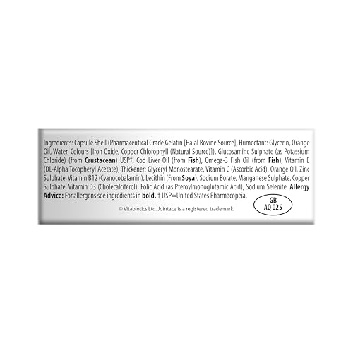 Jointace Omega-3: tabla nutricional para comparar porciones.