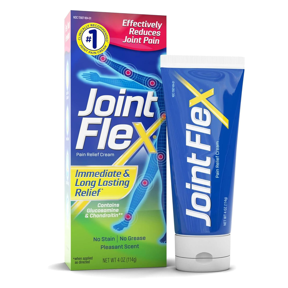 JointFlex crema para alivio rápido de la rodilla, uso diario.