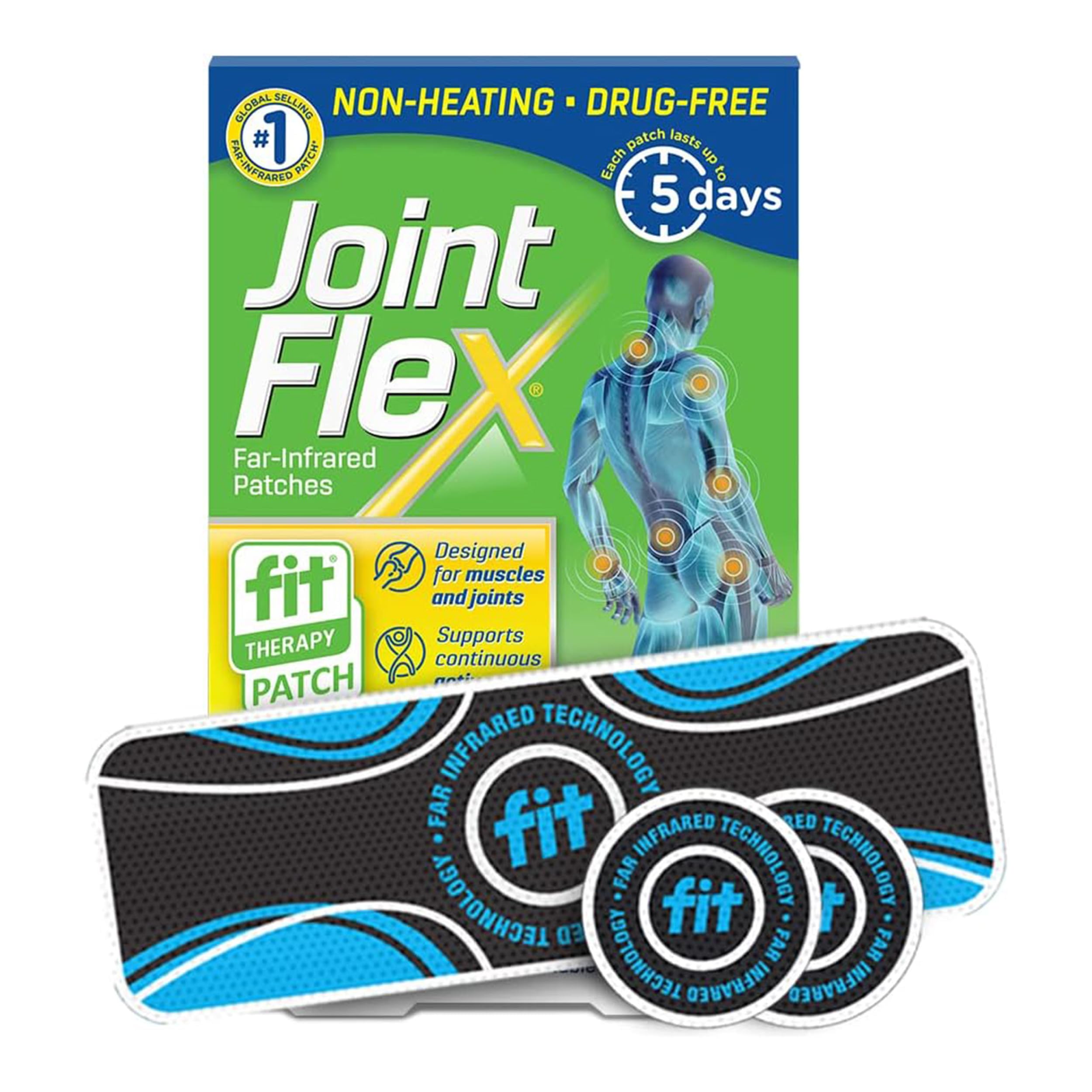 Parche rectangular JointFlex FIT para movilidad continua sin calor ni olor