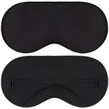 Antifaz JOMO para ojos con tela Tencel negra, bloquea la luz para dormir mejor.