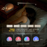 JONRRYIN despertador con 15 modos de luz nocturna para ambiente personalizado.