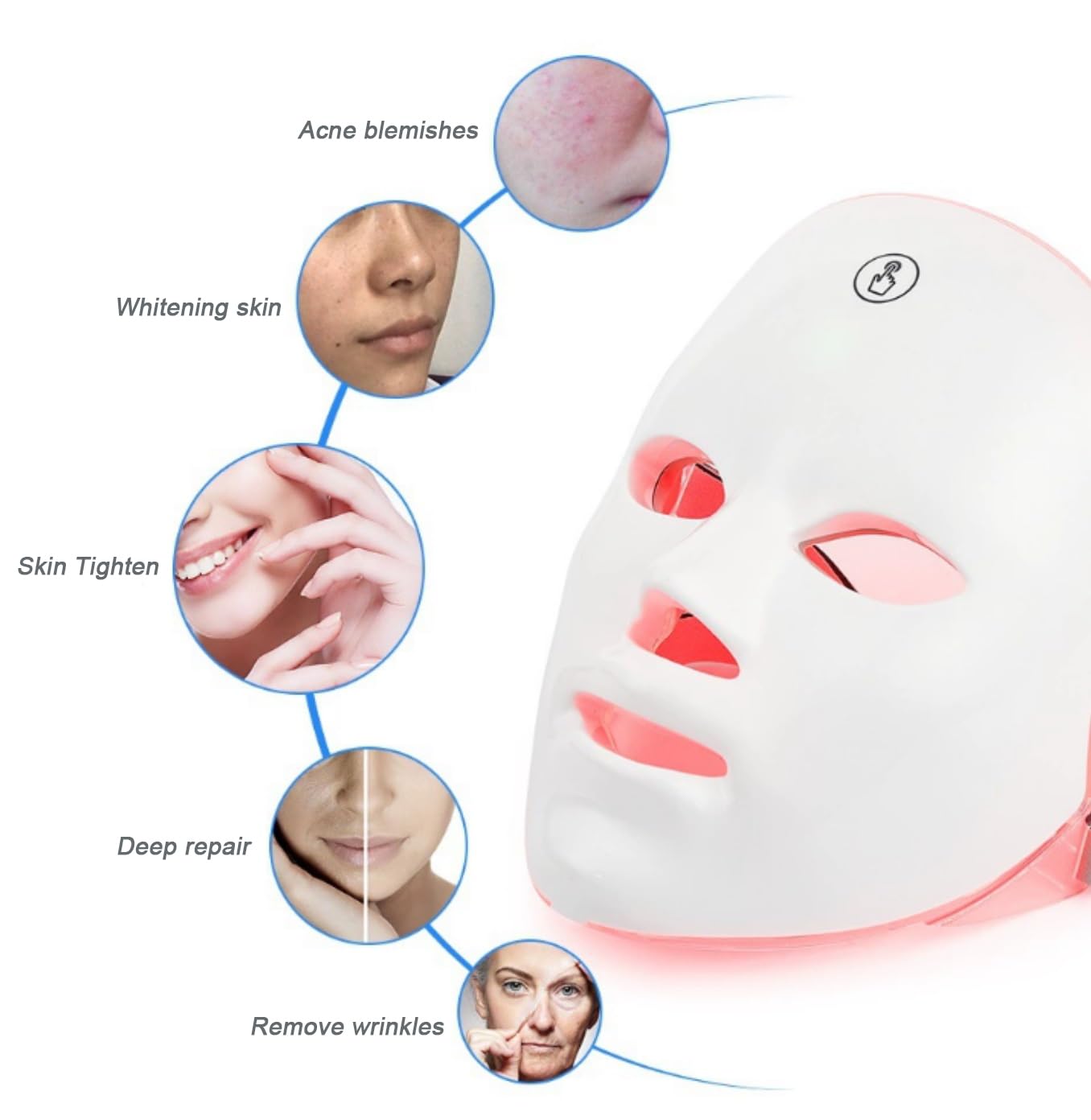 Jooley máscara con ajuste ergonómico y silicona suave para mayor confort.