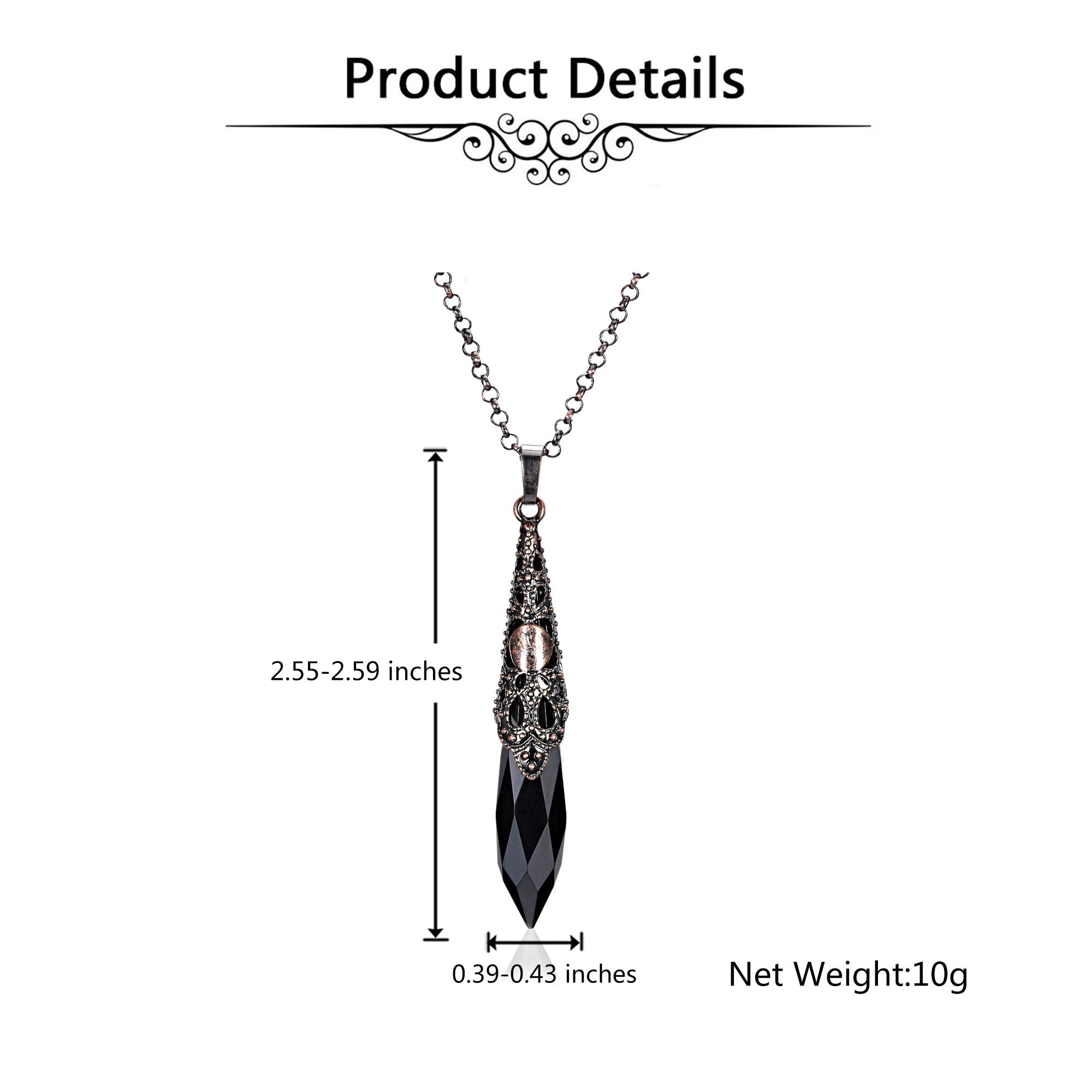 Accesorio Jovivi obsidiana negra natural para equilibrio emocional