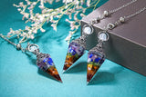 Jovivi pendulo cristal 7 chakras, equilibrio energético y concentración