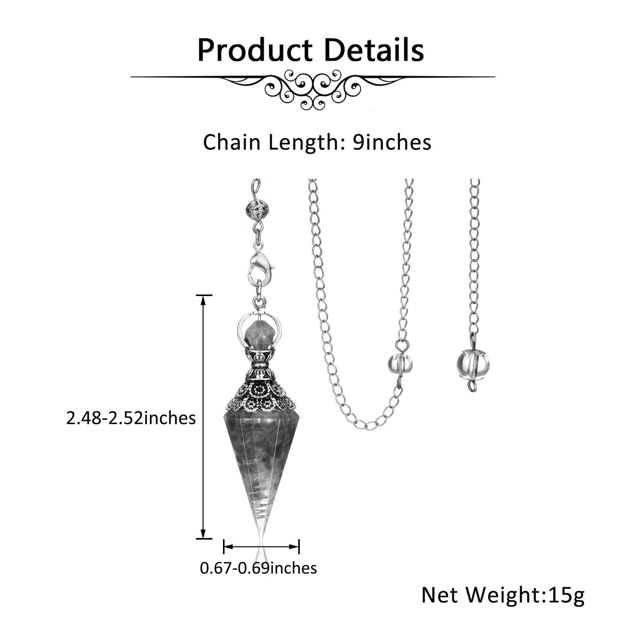Jovivi pendulo cristal para meditación y balance energético