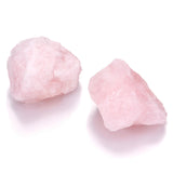 Jovivi cuarzo rosado crudo, dos piezas, ideal para pulir y tallar joyas.