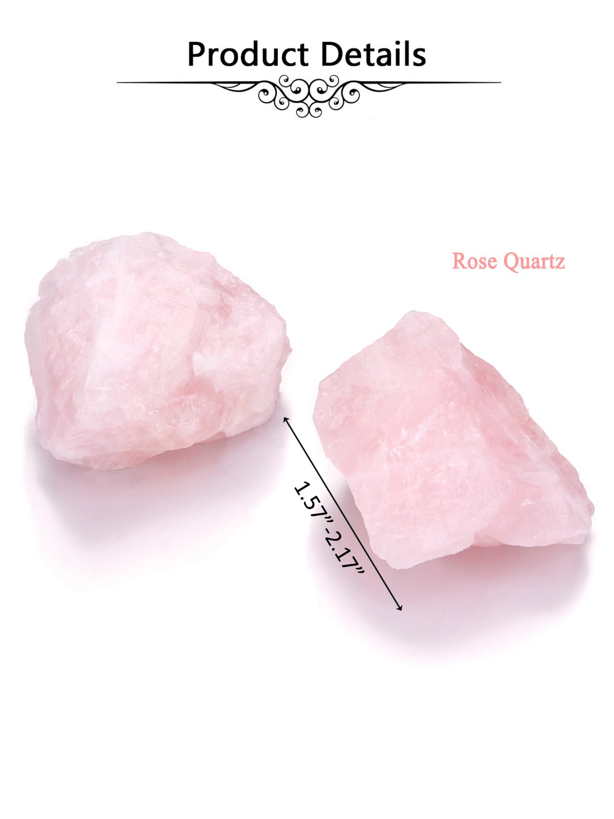 Jovivi cuarzo rosado crudo para proyectos de joyería y Reiki.