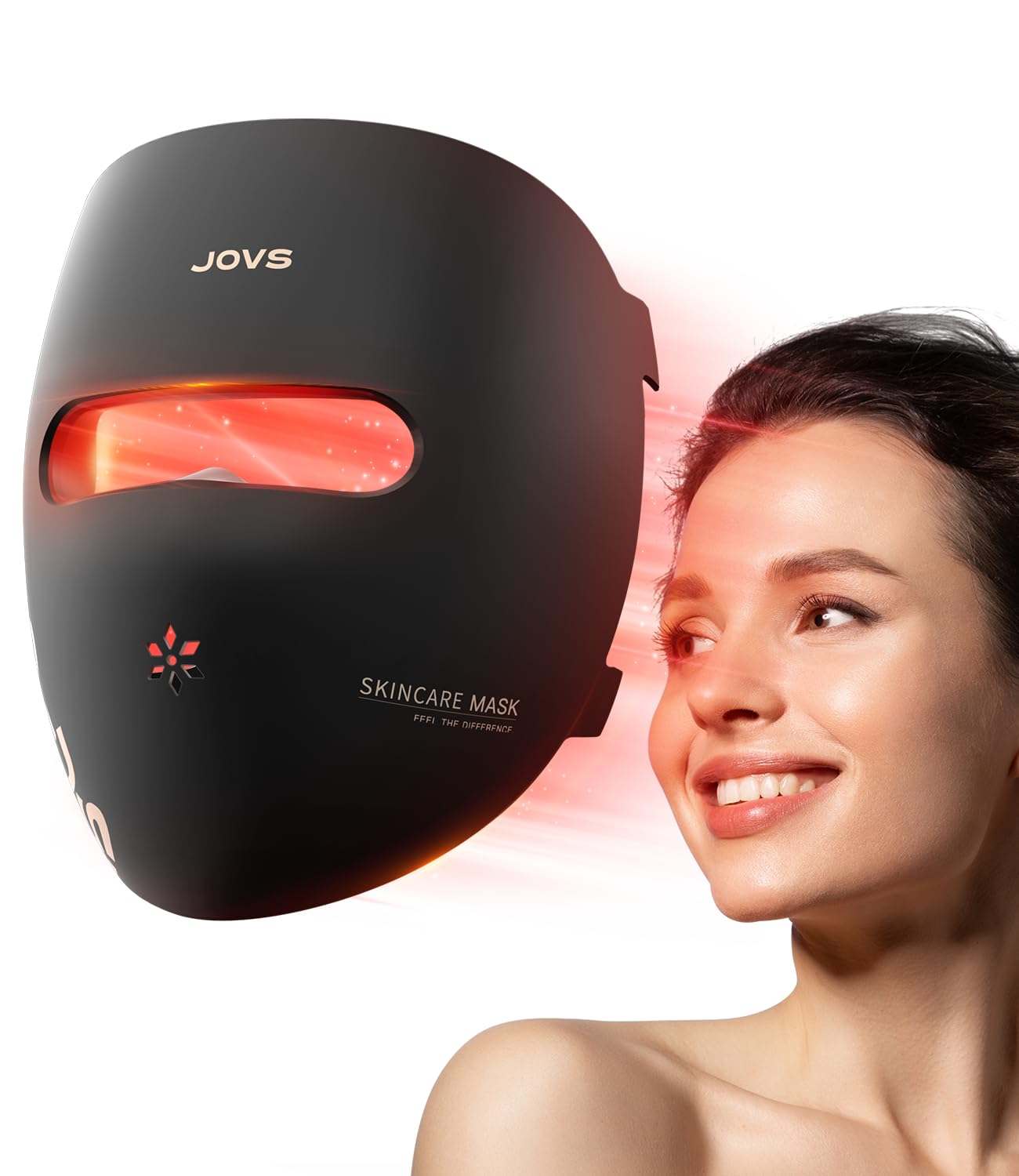Mascarilla JOVS LED roja para la cara, posible mejora de la claridad de la piel