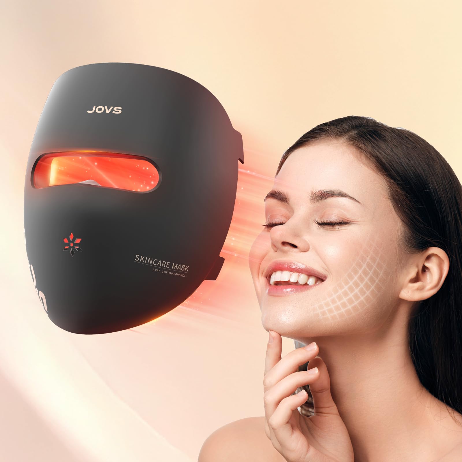 Mascarilla JOVS LED para uso doméstico, experiencia de cuidado facial