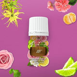 Nota floral y cítrica de Joy ideal para meditaciones o ejercicios suaves