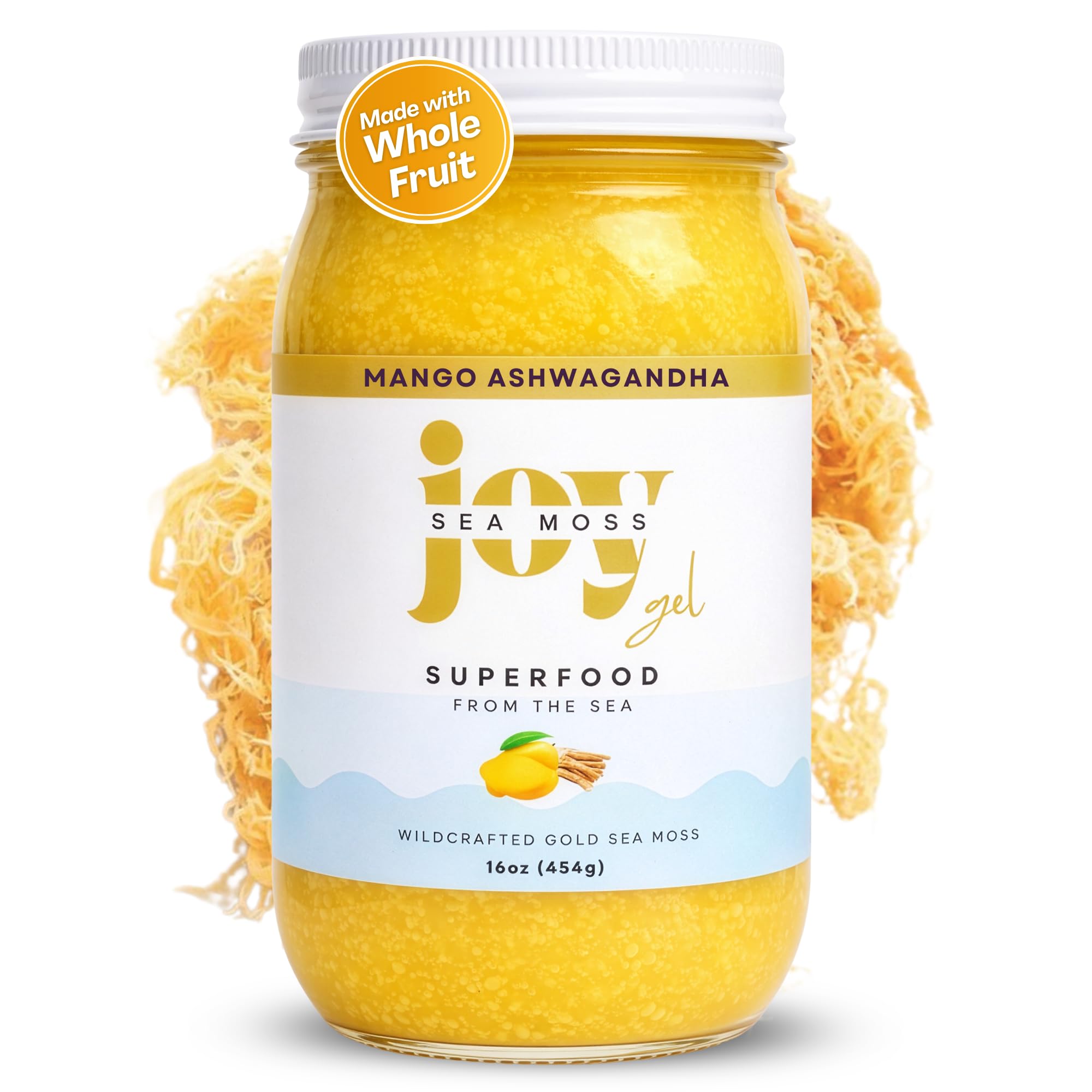 Joy Sea Moss gel irlandés natural en envase de 16 oz para consumo diario