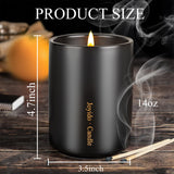 Vela Joyido con tapa cerámica negra y aroma suave para dormitorio