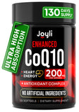 JOYLI Nutrition CoQ10 200 mg en botella de cápsulas blandas para energía diaria