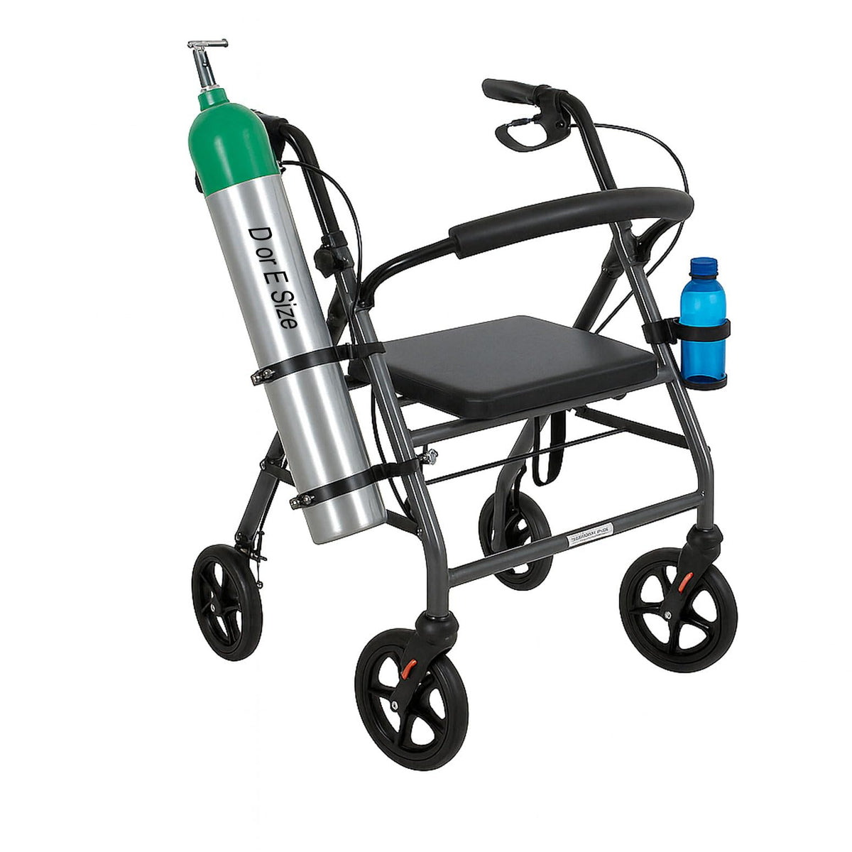 Joymaney porta-tanque de oxígeno para andador con soporte de acero para uso diario seguro