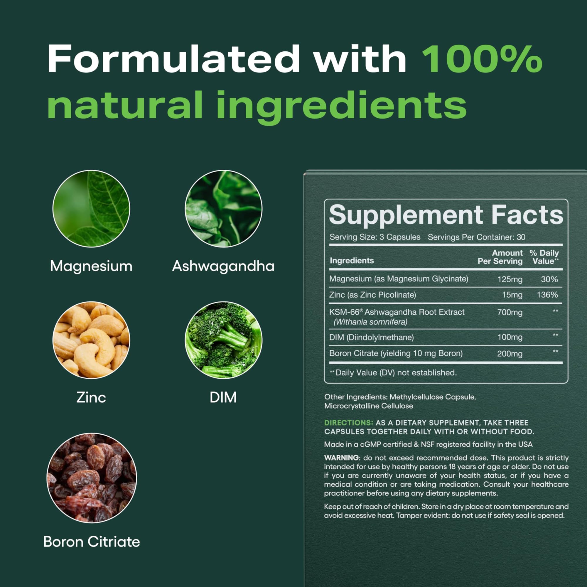 JOYMODE ingrediente clave: ashwagandha, DIM, magnesio, zinc y boro