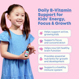 Combinación de B2, B5, B6 y B12 para apoyo nutricional infantil.
