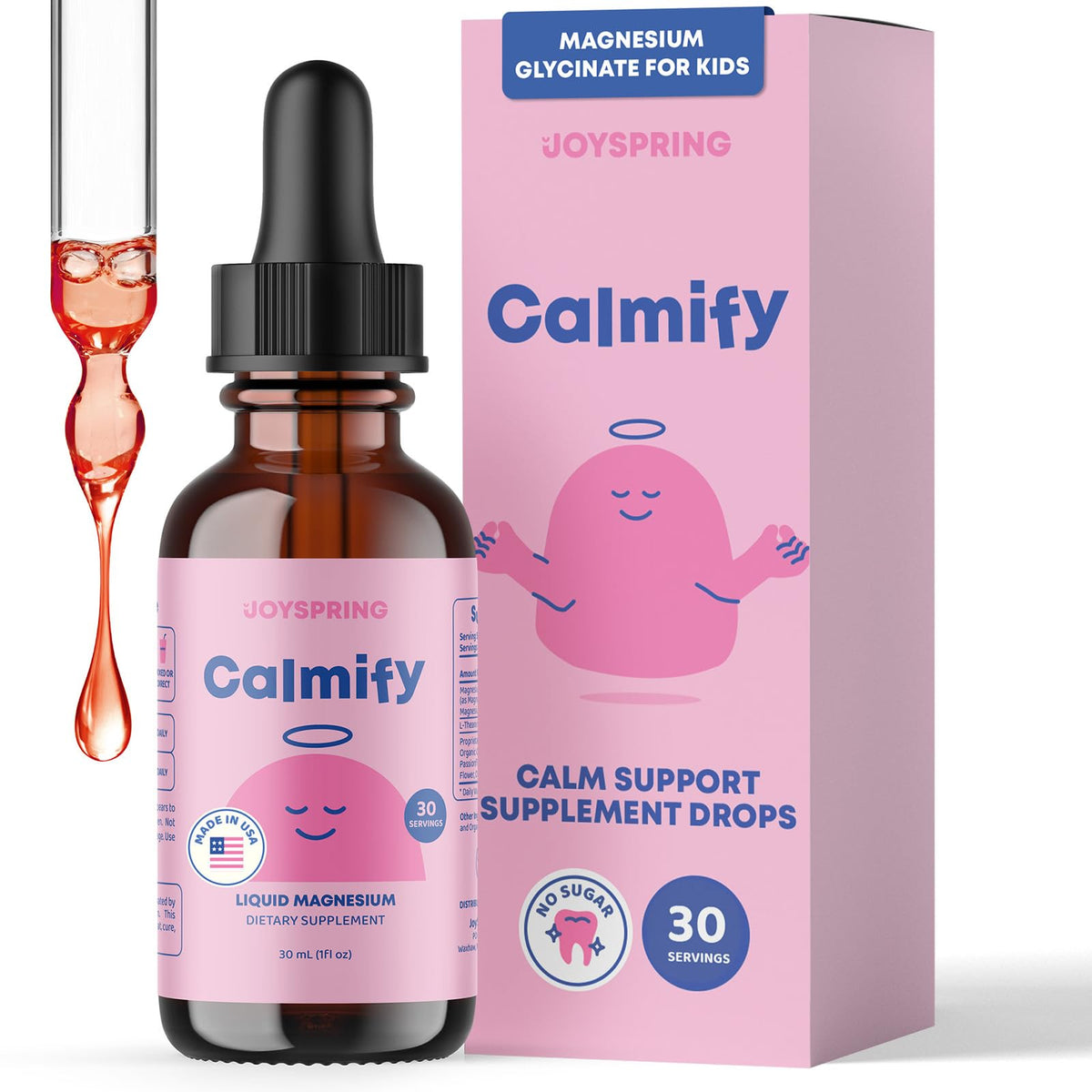 JoySpring Calmify frasco de gotas para apoyar relajación suave en niños