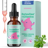 JoySpring DetoxZee gotas de cilantro-zeolita para niños, apoyo diario de bienestar.