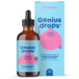 JoySpring Genius Drops: botella visible para uso diario y enfoque.