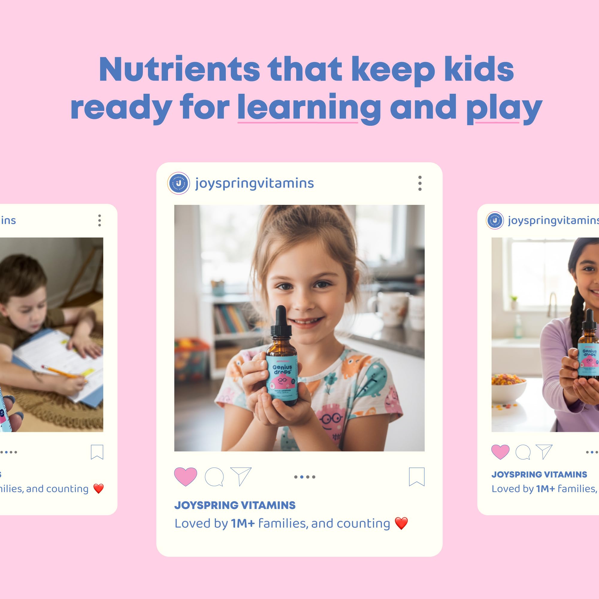 JoySpring Genius Drops Smartberry Vanilla: sabor vainilla para rutina escolar más agradable