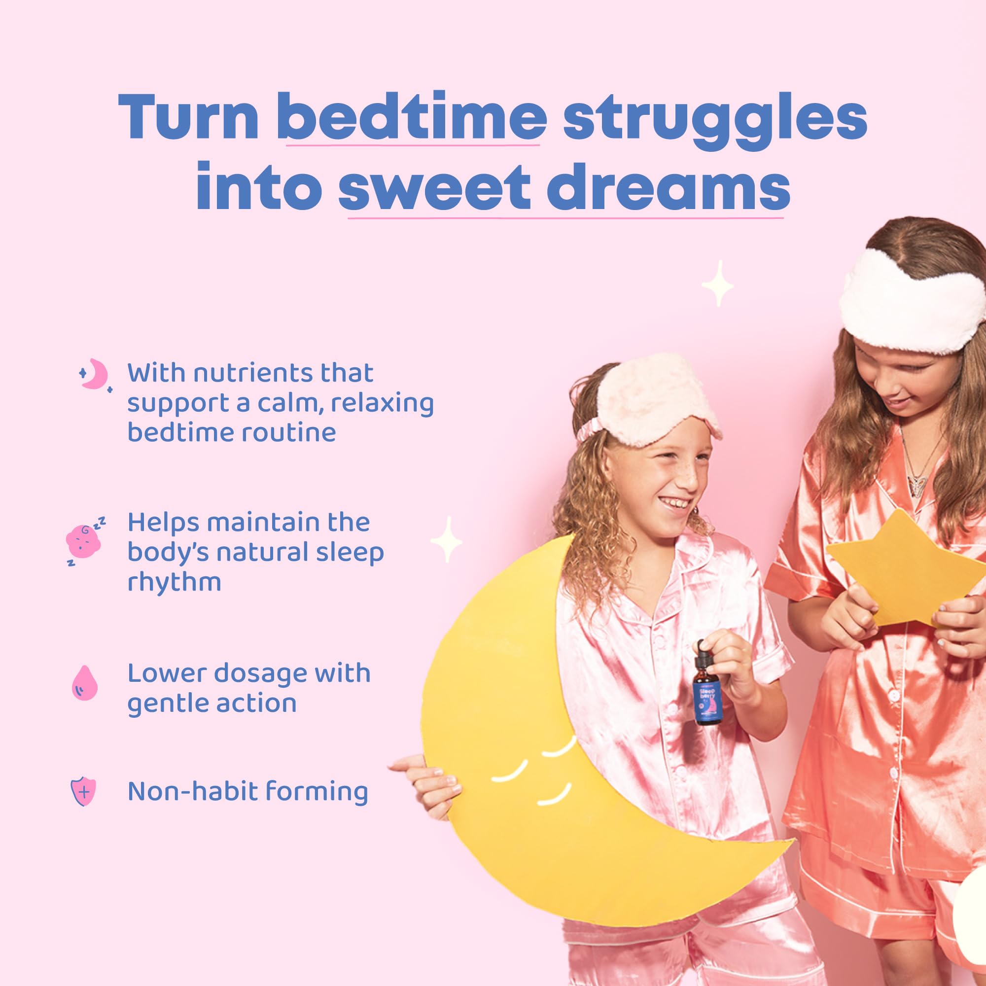 JoySpring Gotas de melatonina para niños, dosis de 1mg fácil de usar