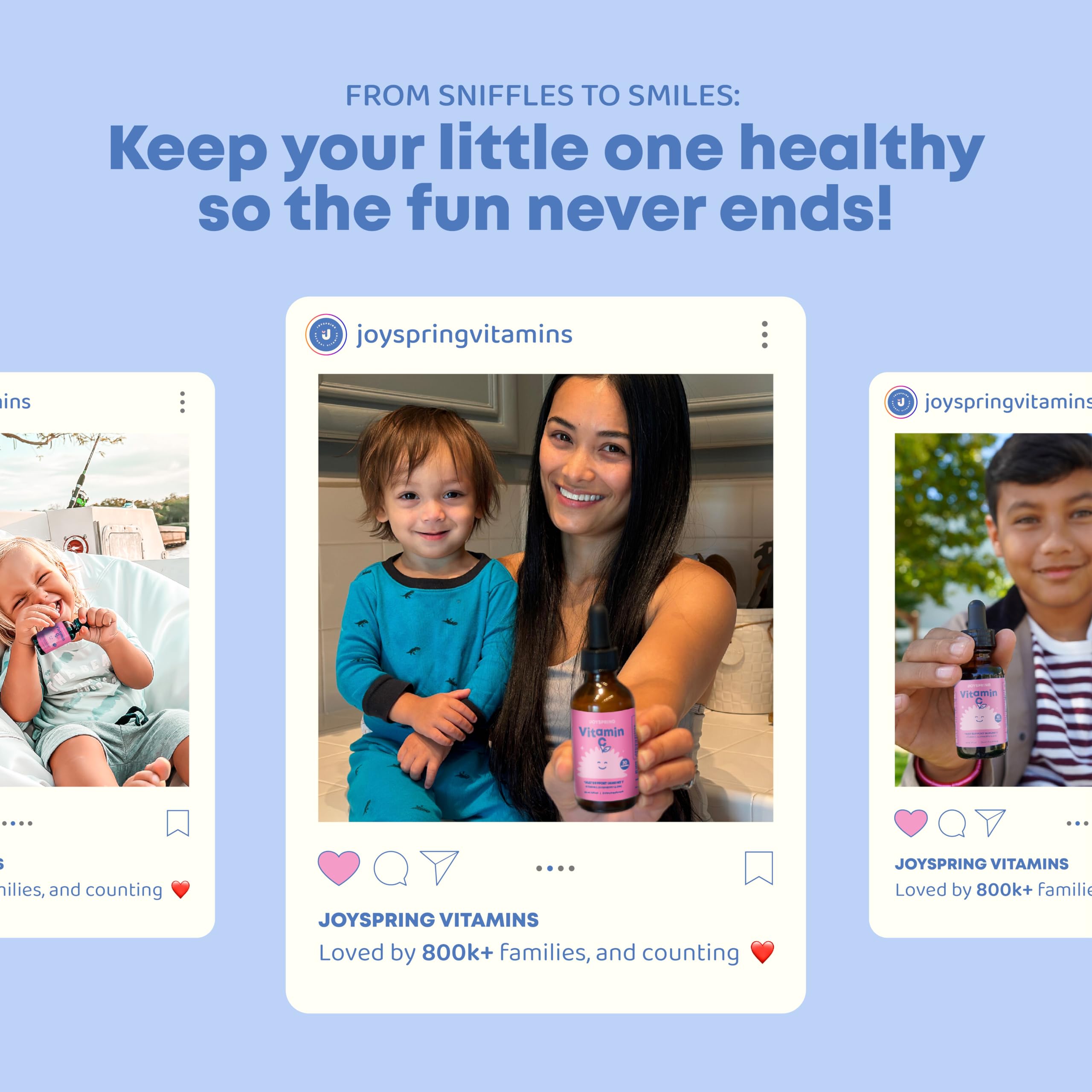 JoySpring hecho en Estados Unidos, vitamina C para niños con bayas de saúco y zinc.