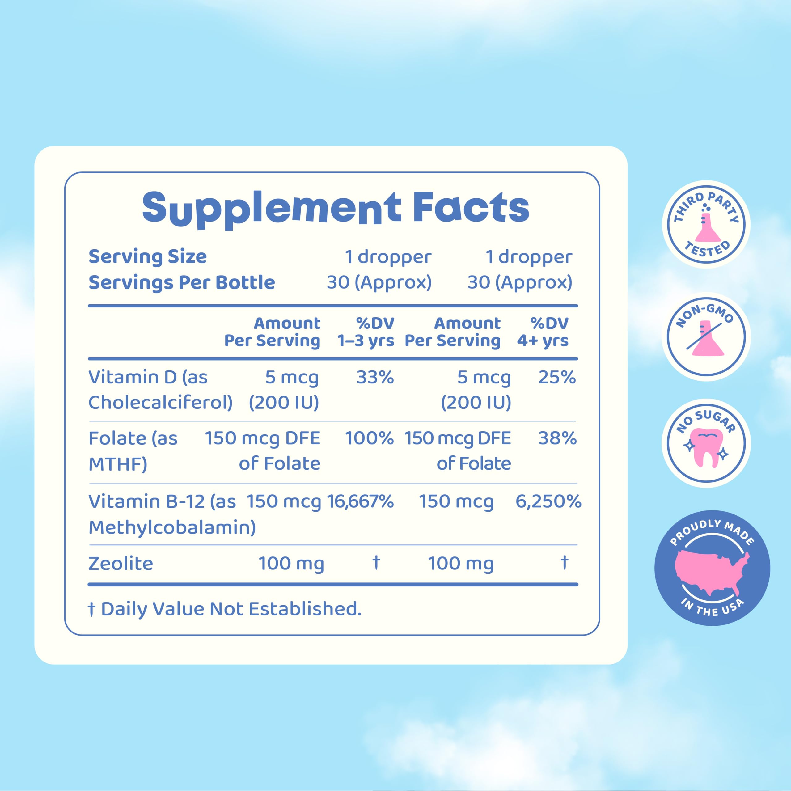 L-metilfolato 5 MTHF en JoySpring LingoLeap B9 para vitaminas esenciales