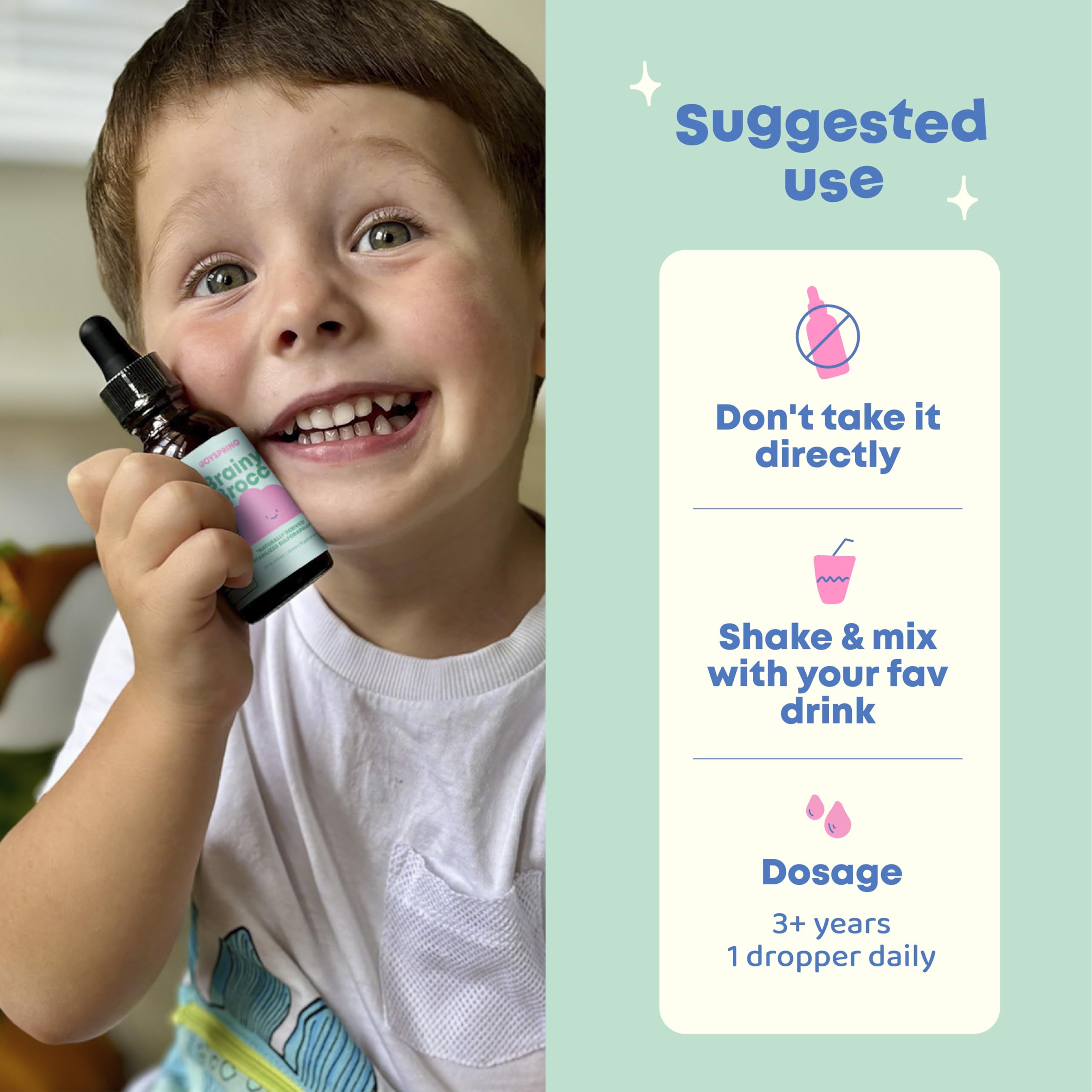 JoySpring mezclar-con-zumo-gotas: fácil de incorporar en zumos para niños.