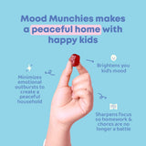 JoySpring Mood Munchies, etiqueta limpia que destaca ingredientes clave.