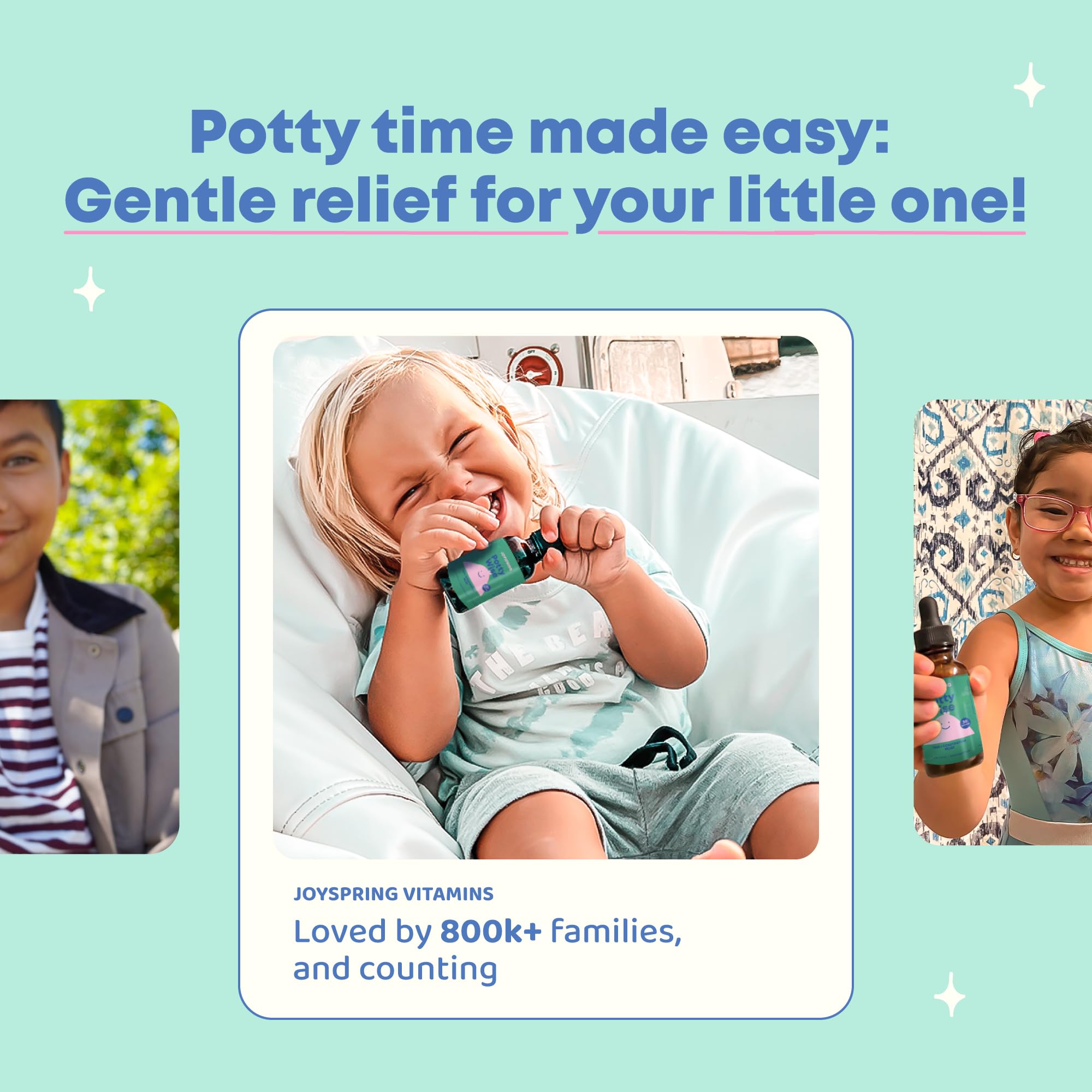 JoySpring Potty Wise: textura líquida visible, fácil de medir.