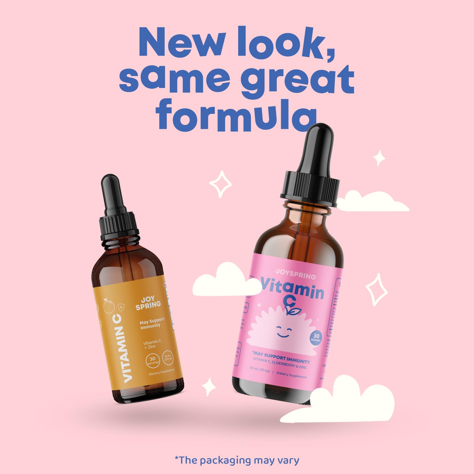 JoySpring sin gluten, gotas de vitamina C para niños.