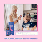 JoySpring SleepBerry sabor frambuesa, fórmula sin azúcar para niños.