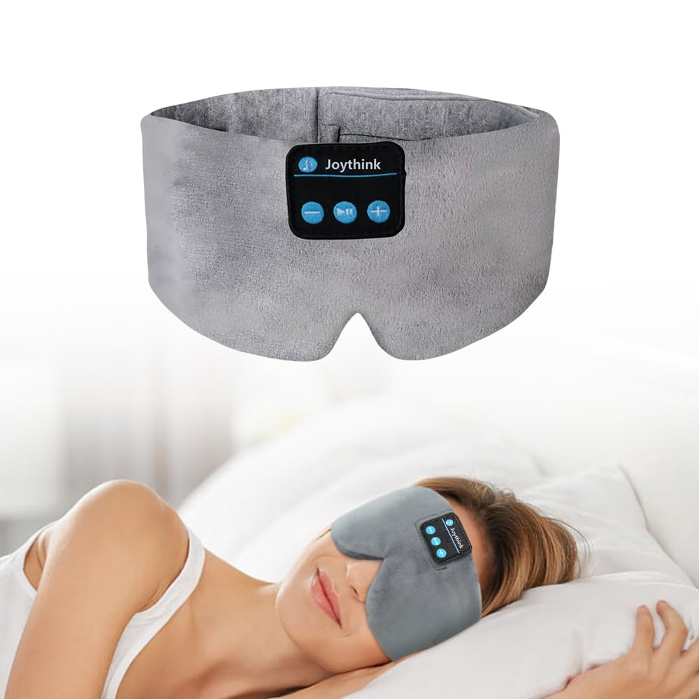 Joythink mascarilla seda Bluetooth para dormir en oscuridad total