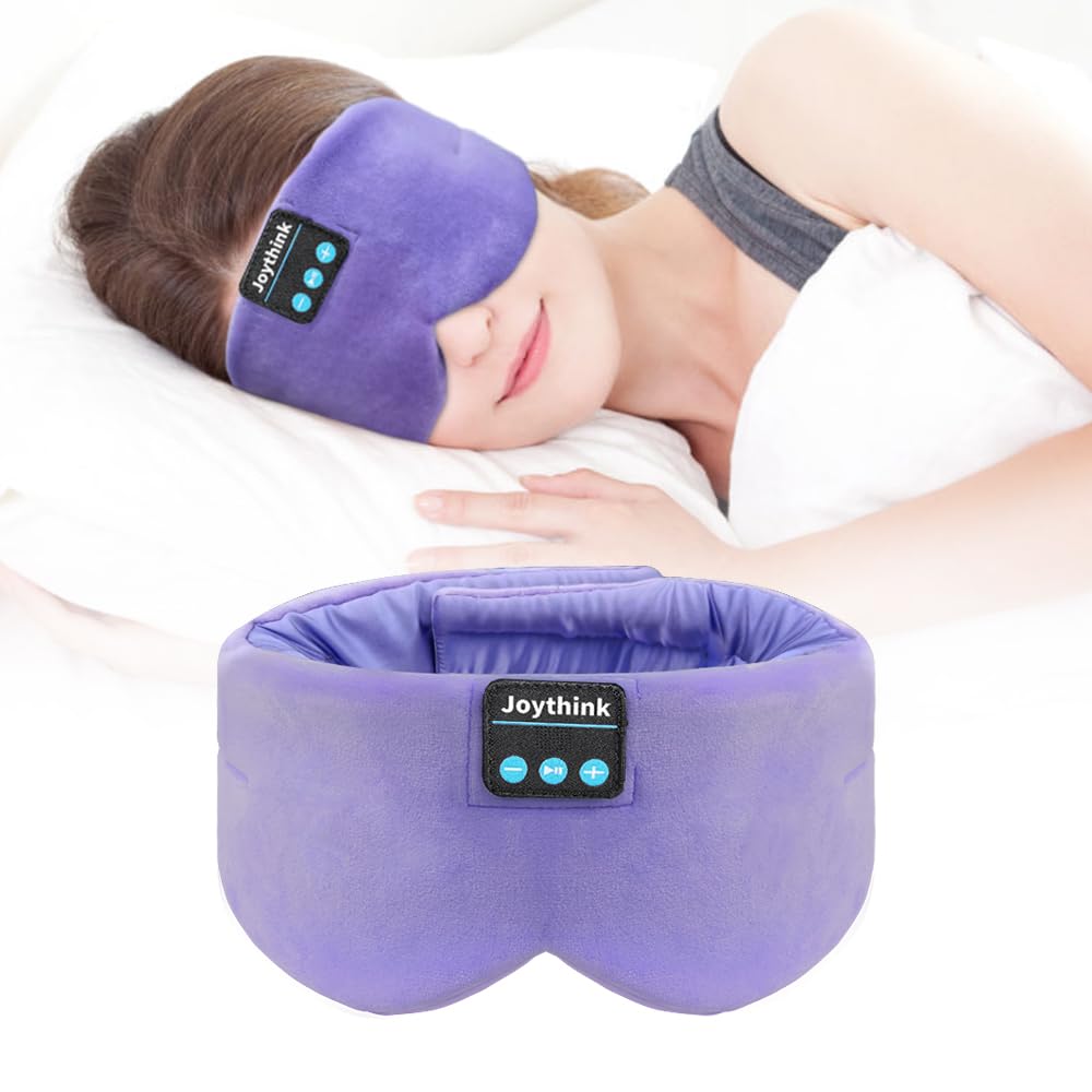 Joythink mascarilla seda negra para dormir ofrece confort suave y bloqueo de luz.