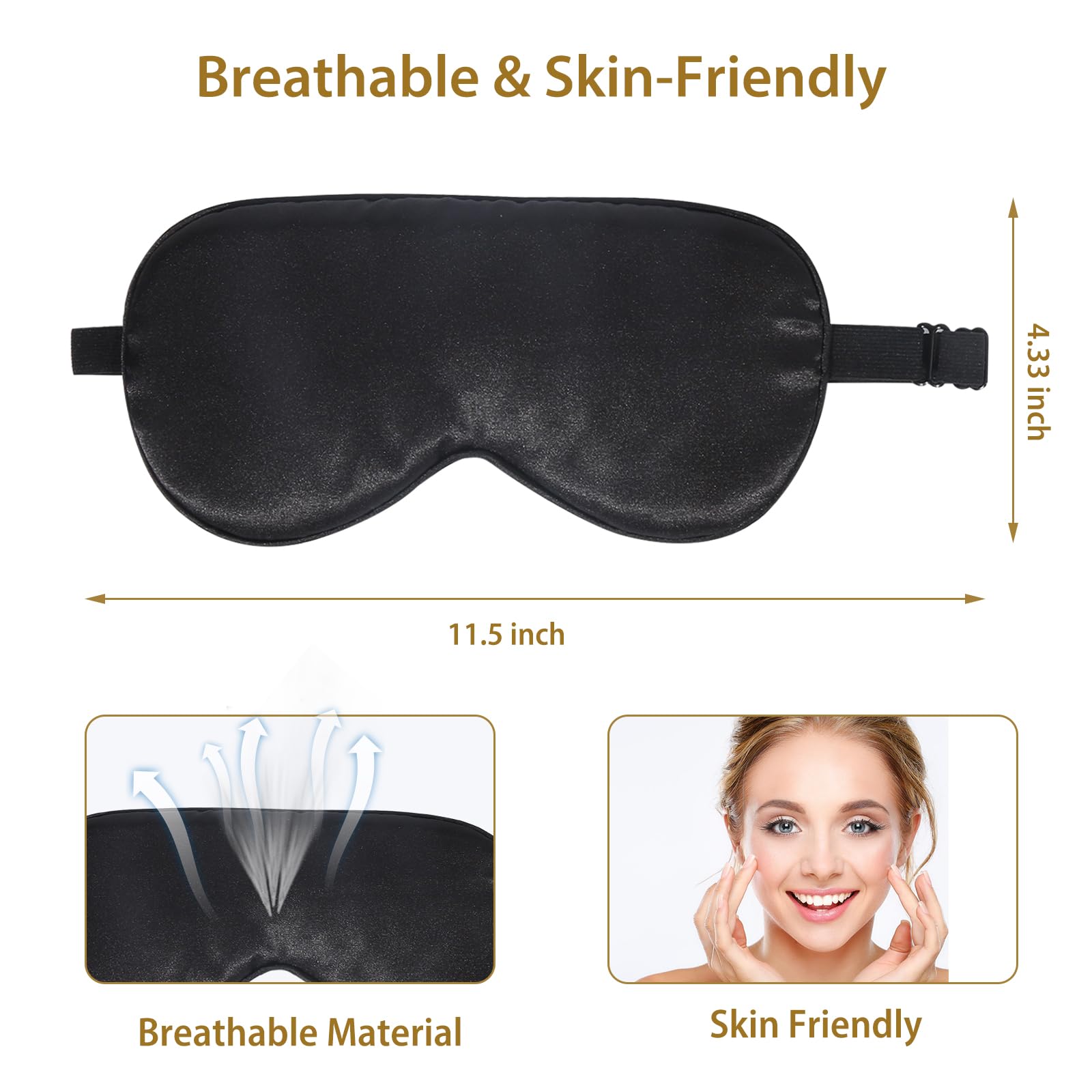Mascarilla ocular JroyJoy 4-pack, colores para descanso.