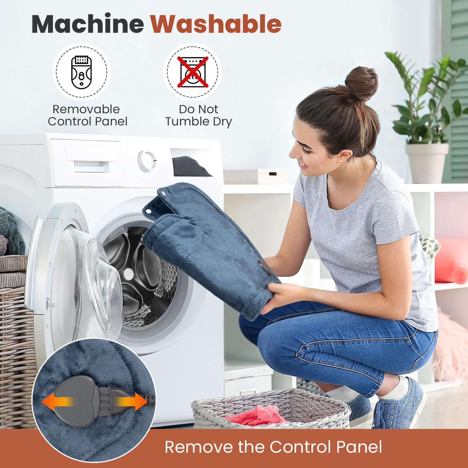 Lavable a máquina para facilitar la limpieza tras cada uso.