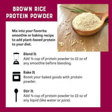 Judee's Proteína de Arroz Moreno, opción sin gluten y sin lactosa.