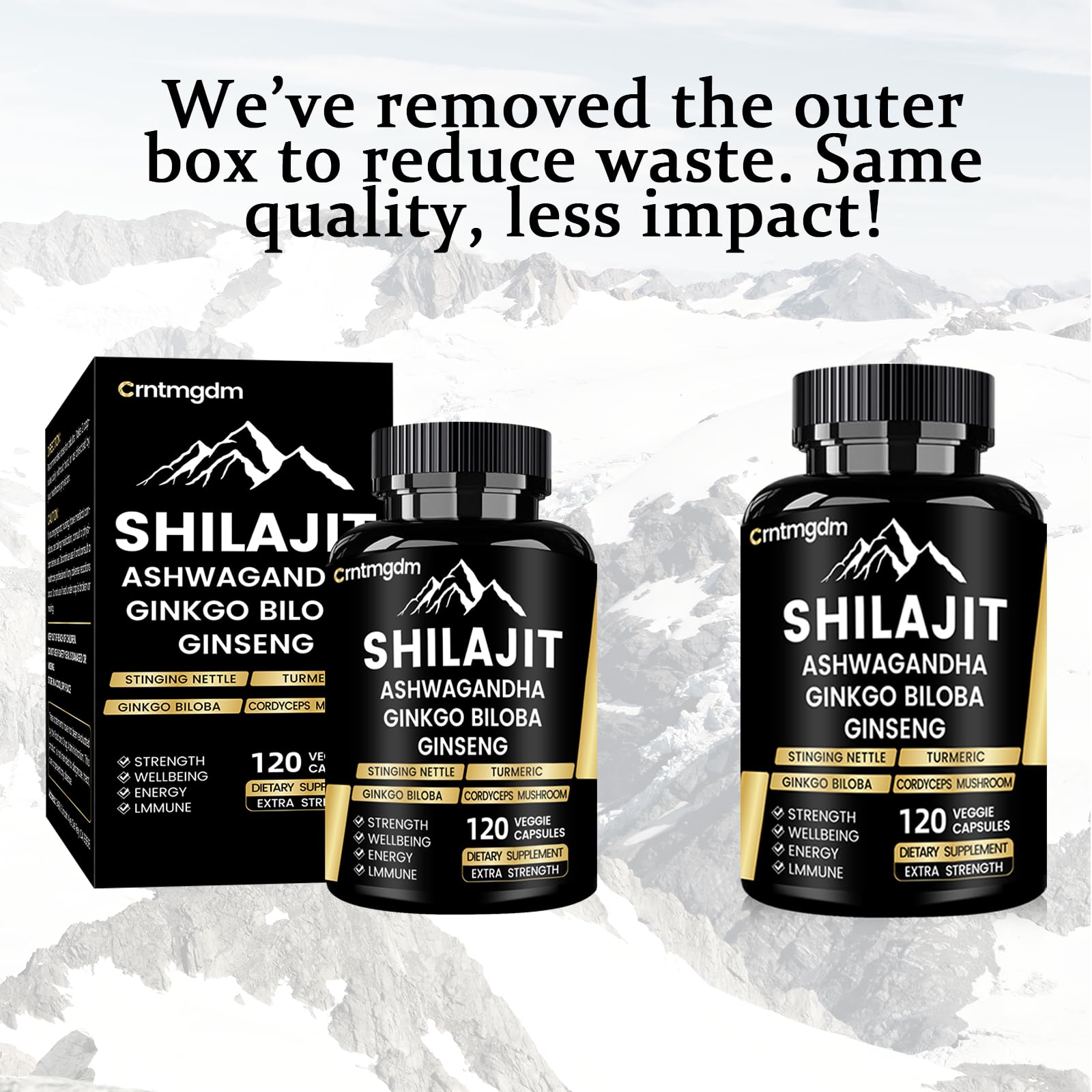 Juebingy Shilajit Capsulas: envase protegido de la luz para mantener la frescura.