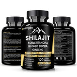 Juebingy Shilajit Capsulas: suministro de 60 días con 120 cápsulas.