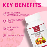 JulyDeer multivitamina diaria para mujer, etiqueta clara y diseño atractivo para confianza.