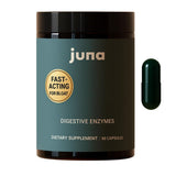 Juna Digestive Enzymes + Probiotic: botella de cápsulas para soporte digestivo diario.