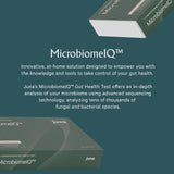 El hisopo de muestra de Juna MicrobiomeIQ capta tu microbioma con comodidad en casa.