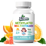 Gominolas Juneno para niños en envase, opción conveniente para nutrición diaria y seguimiento de vitaminas.